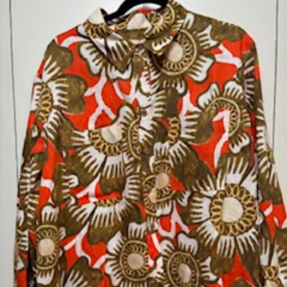 Mara Hoffman Linen patterned Shirt/jacket size 2X with tags - Picture 1 of 4